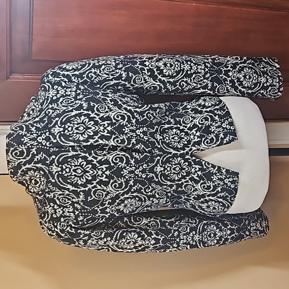 TWENTYONE BLAZER ZIPER BLACK WHITE DESIGN M MEDIUM TWENTY ONE FOREVER 21 - Picture 7 of 11